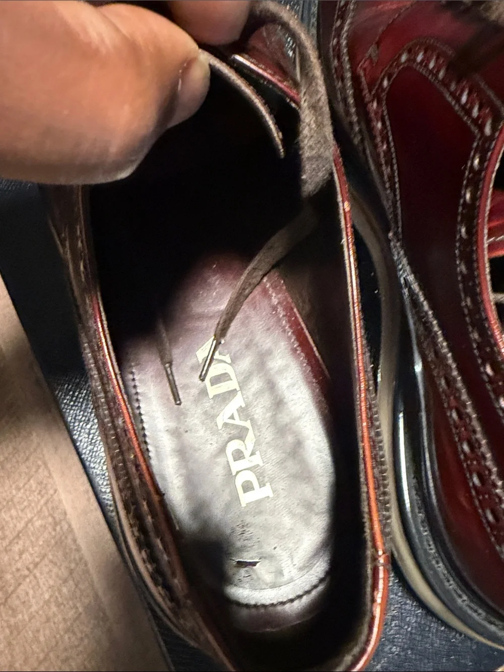 Prada wingtip oxfords